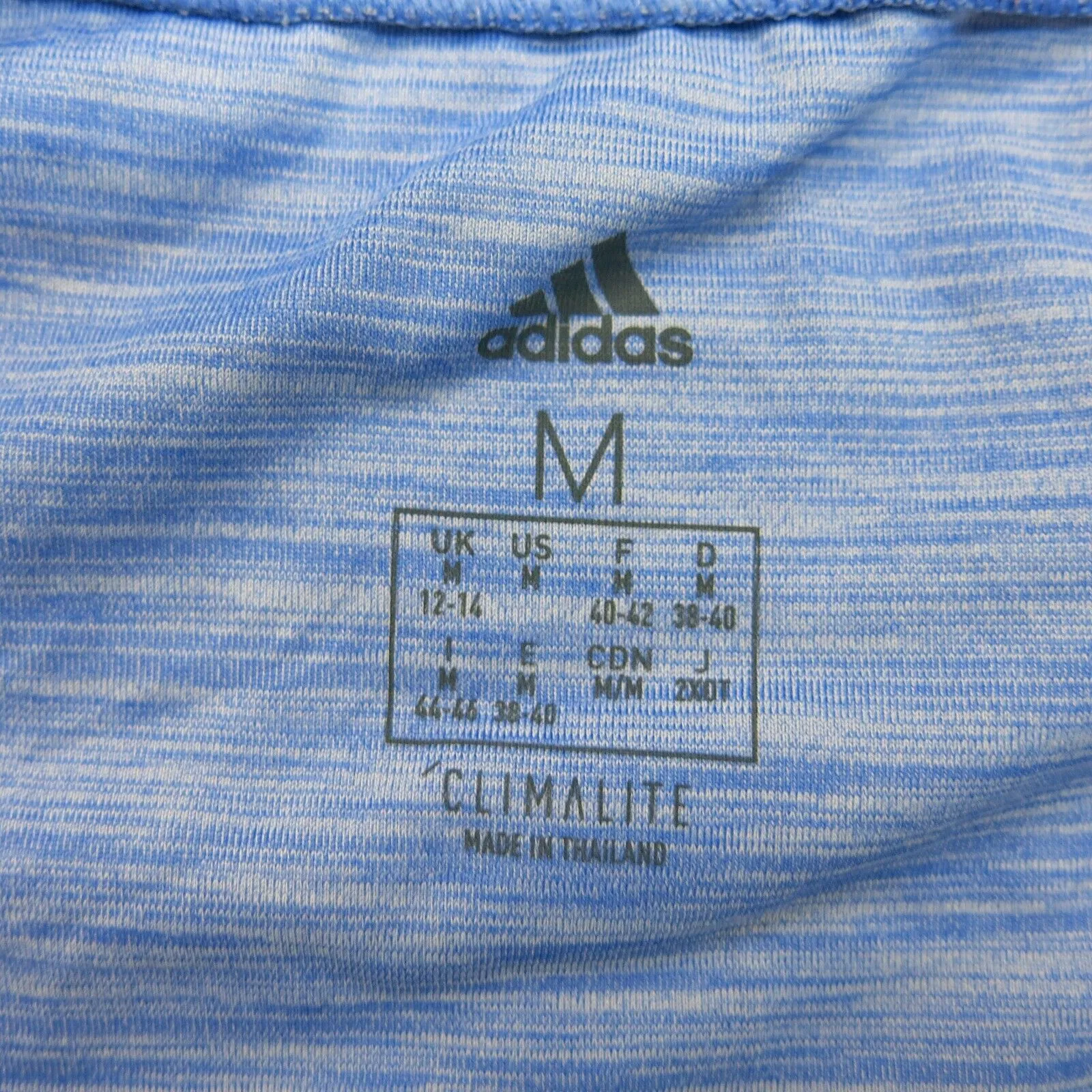 Adidas Climalite Womens T Shirt Top Short Sleeves V Neck Logo Blue Size Medium