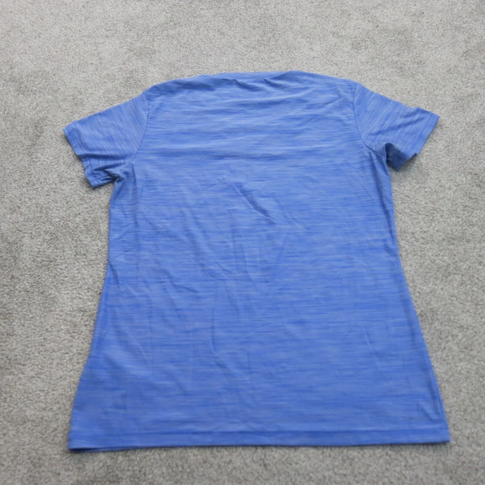 Adidas Climalite Womens T Shirt Top Short Sleeves V Neck Logo Blue Size Medium