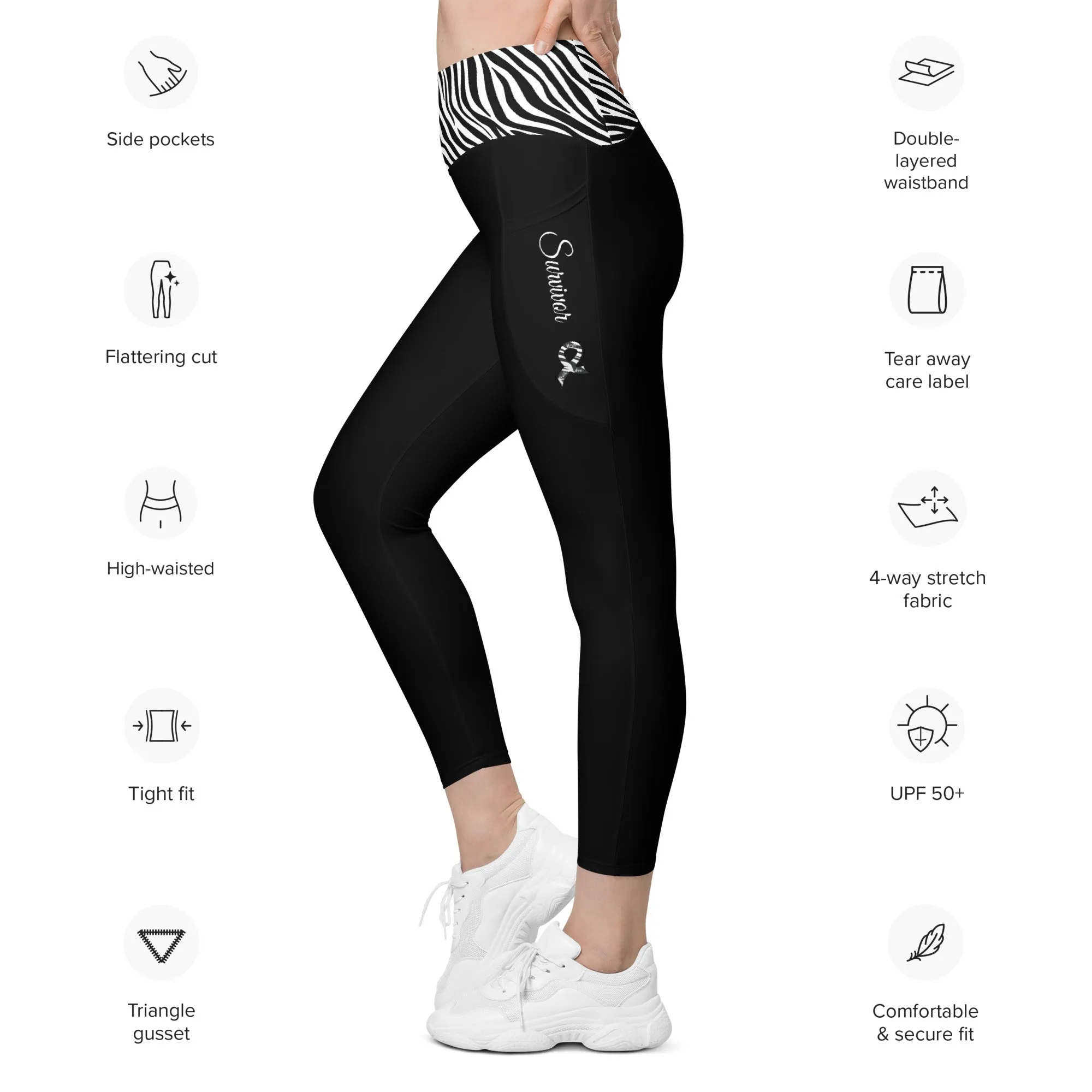 Ampullary Cancer "Survivor" Leggings with Pockets