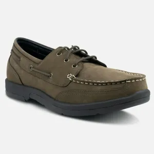 Apex Lt810m Orthopedic Boat Men's Shoe In Dark Brown