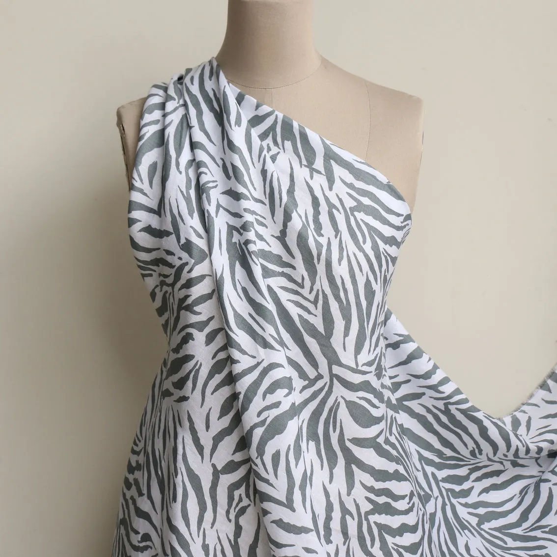 Arctic Stripe Printed Linen