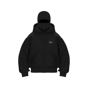 Balaclava Layered Double Zip Hoodie