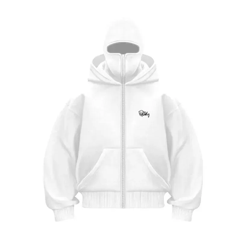 Balaclava Layered Double Zip Hoodie