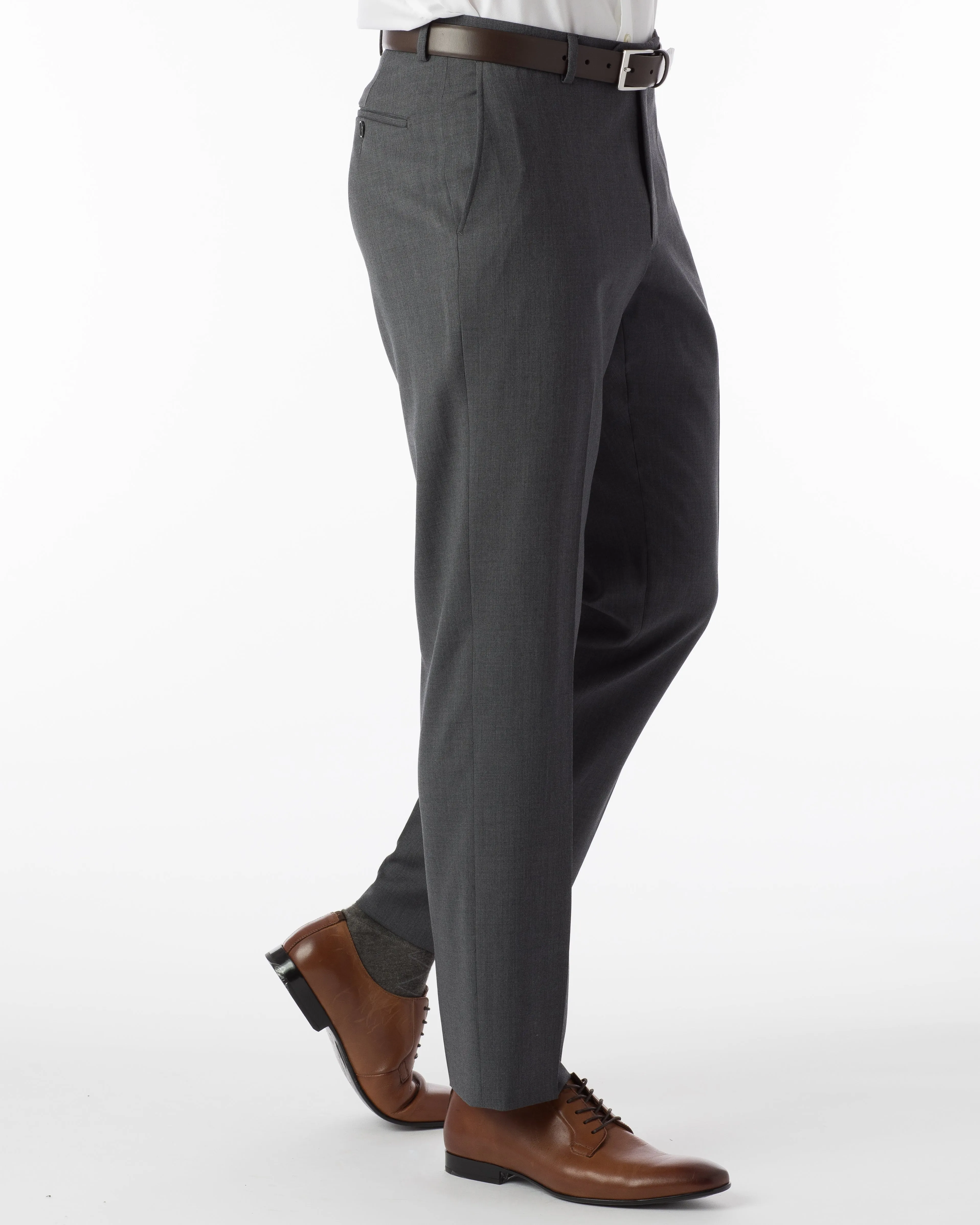 Ballin Pants - Soho Super 120's Gabardine - Mid Grey