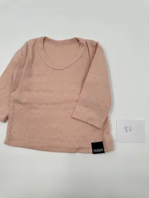 Baumwollshirt Slim Lochmuster - Zartrosa (83)