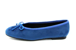 Blublonc  Royal Blue Velvet Ballet Flat Ballerina
