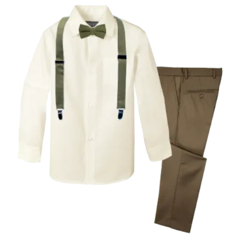Boys' 4-Piece Customizable Suspenders Outfit - Customer's Product with price 65.95 ID DKLrLLI0sGOD1cTCTFPM5ZKE