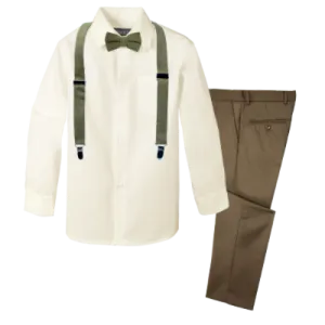 Boys' 4-Piece Customizable Suspenders Outfit - Customer's Product with price 65.95 ID DKLrLLI0sGOD1cTCTFPM5ZKE