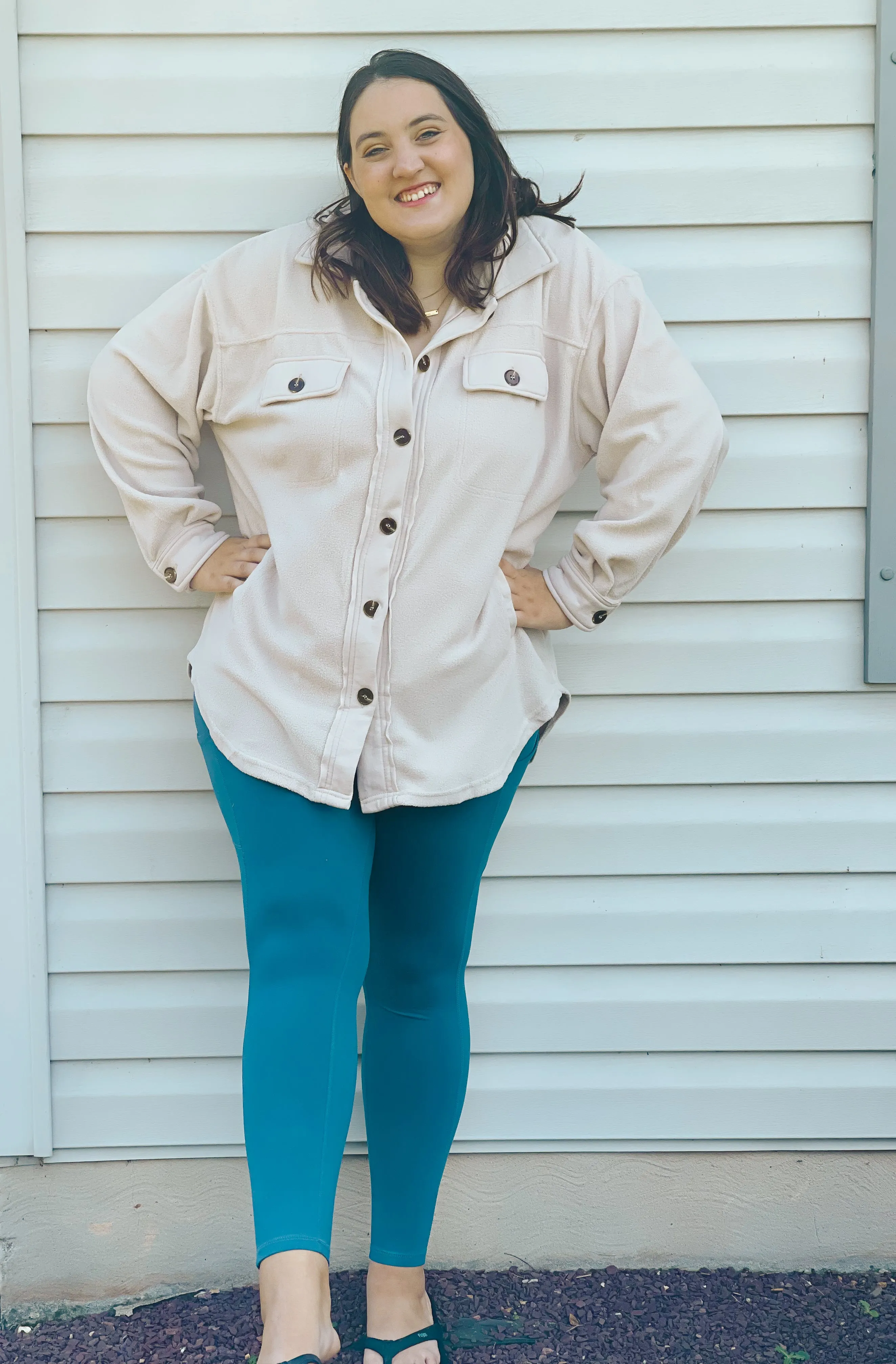 Buttery Soft Leggings With Pockets in Teal