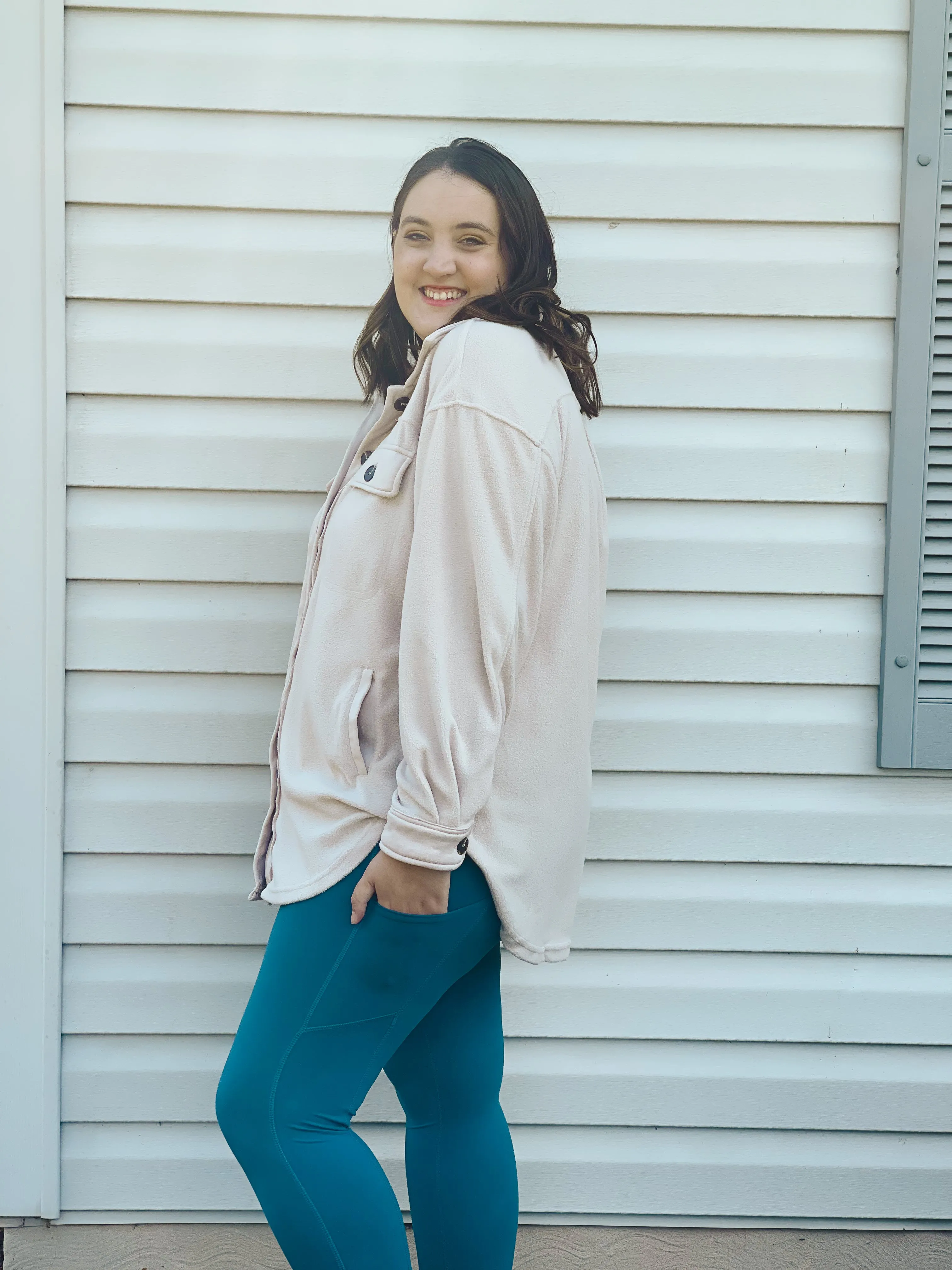 Buttery Soft Leggings With Pockets in Teal