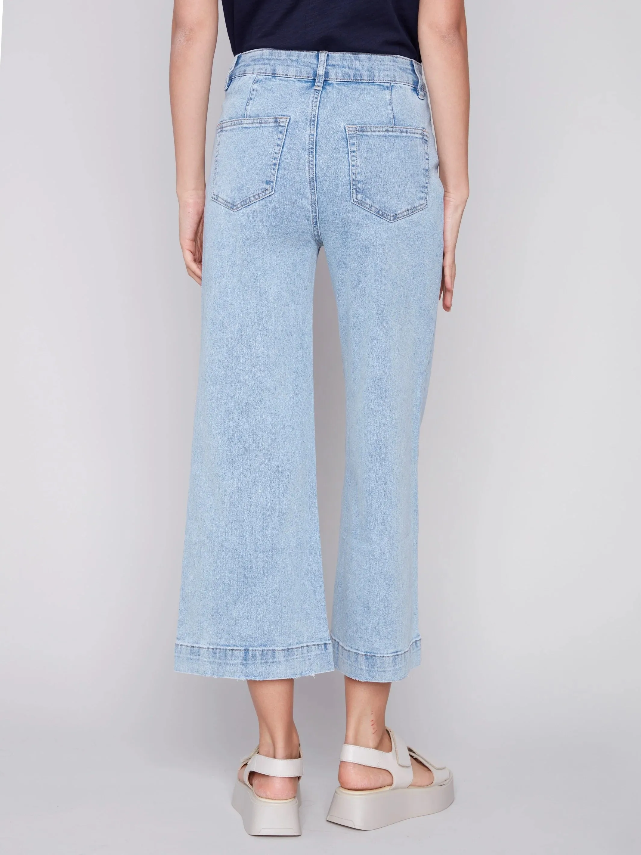 C.B 5478 Cropped Wide Legged Jeans