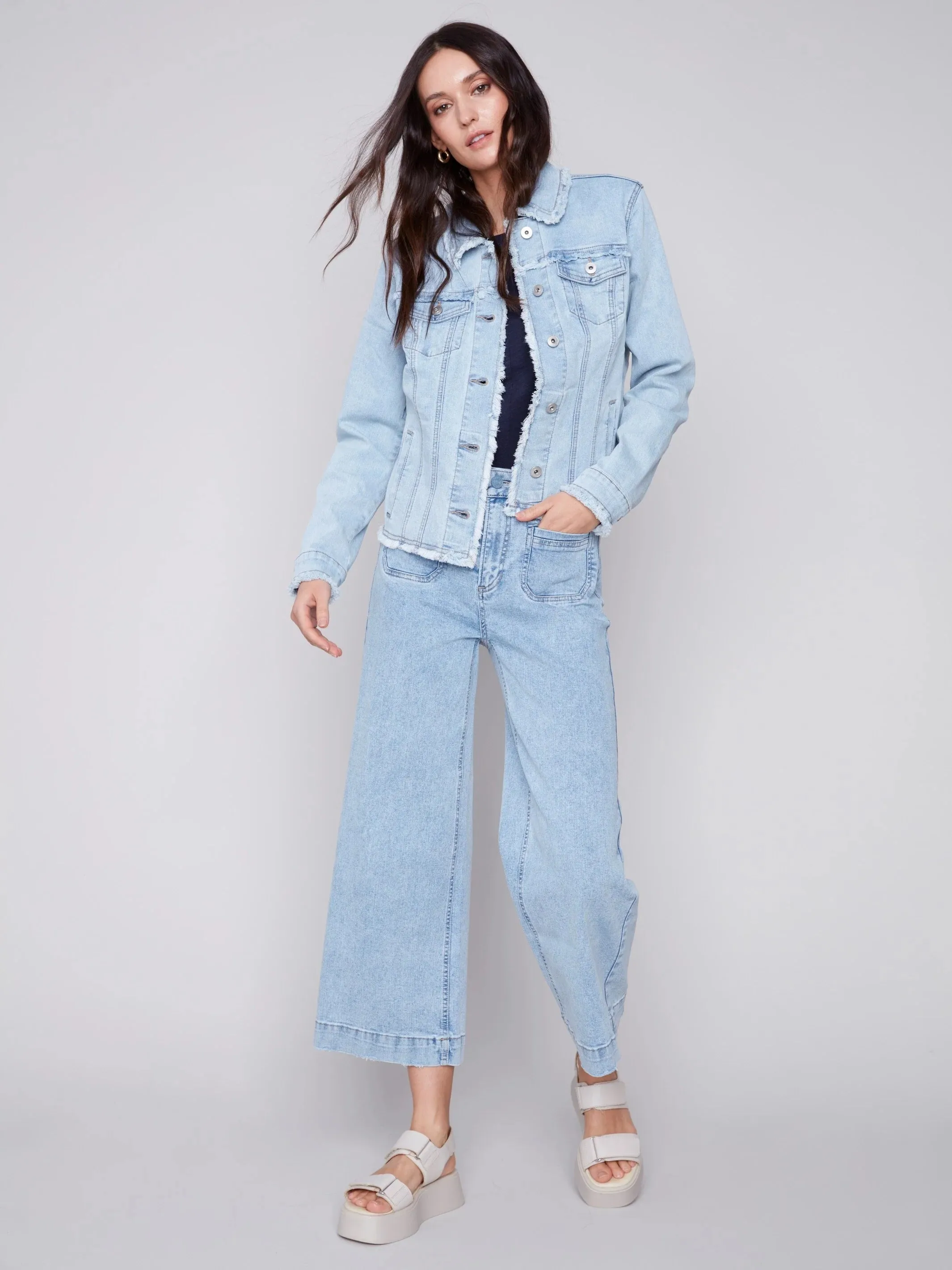 C.B 5478 Cropped Wide Legged Jeans