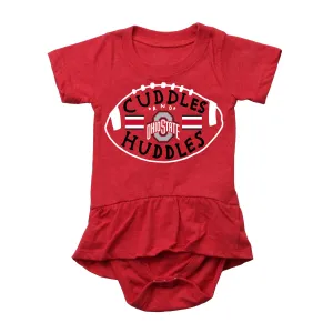 Cuddles and Buckeyes Huddles Baby Girl Skirted Bodysuit