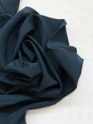 Dark Teal Stretch Crepe De Chine