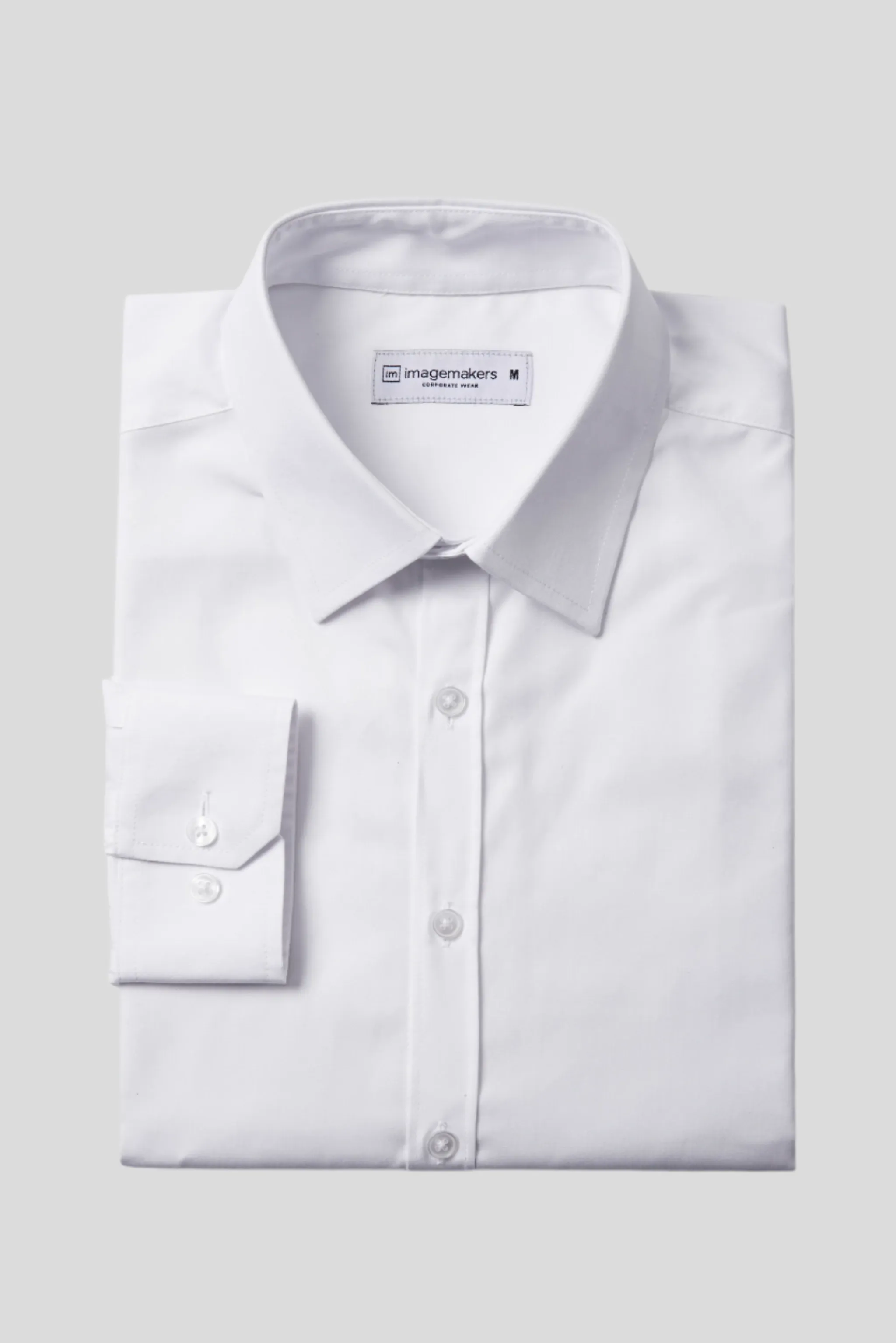 Dean regular fit cotton shirt - white