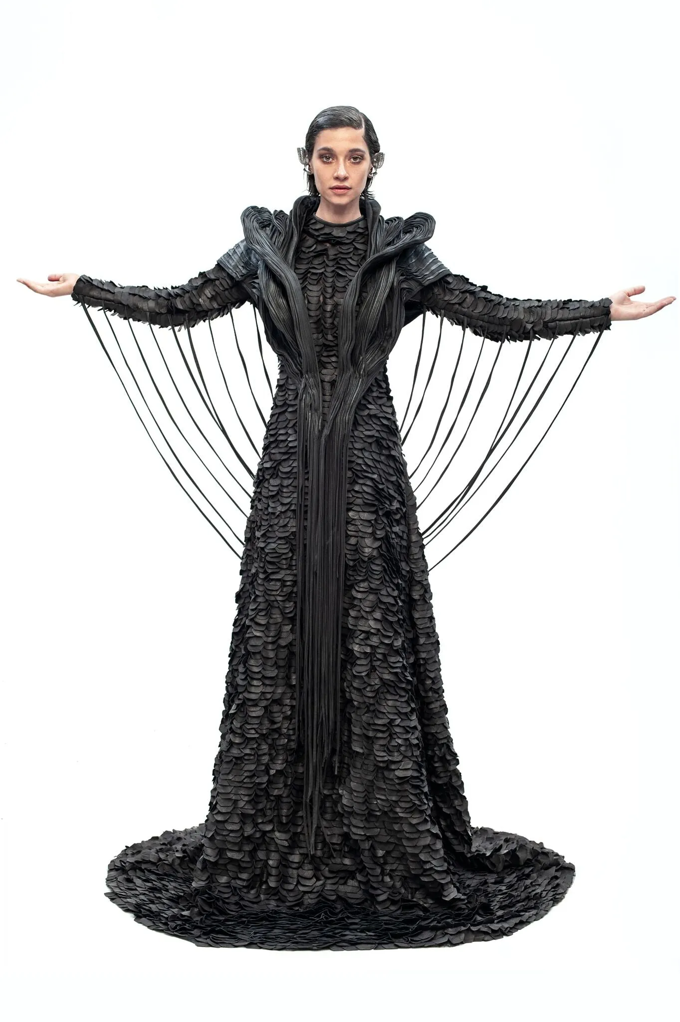 Dema Leka  Leather Gown