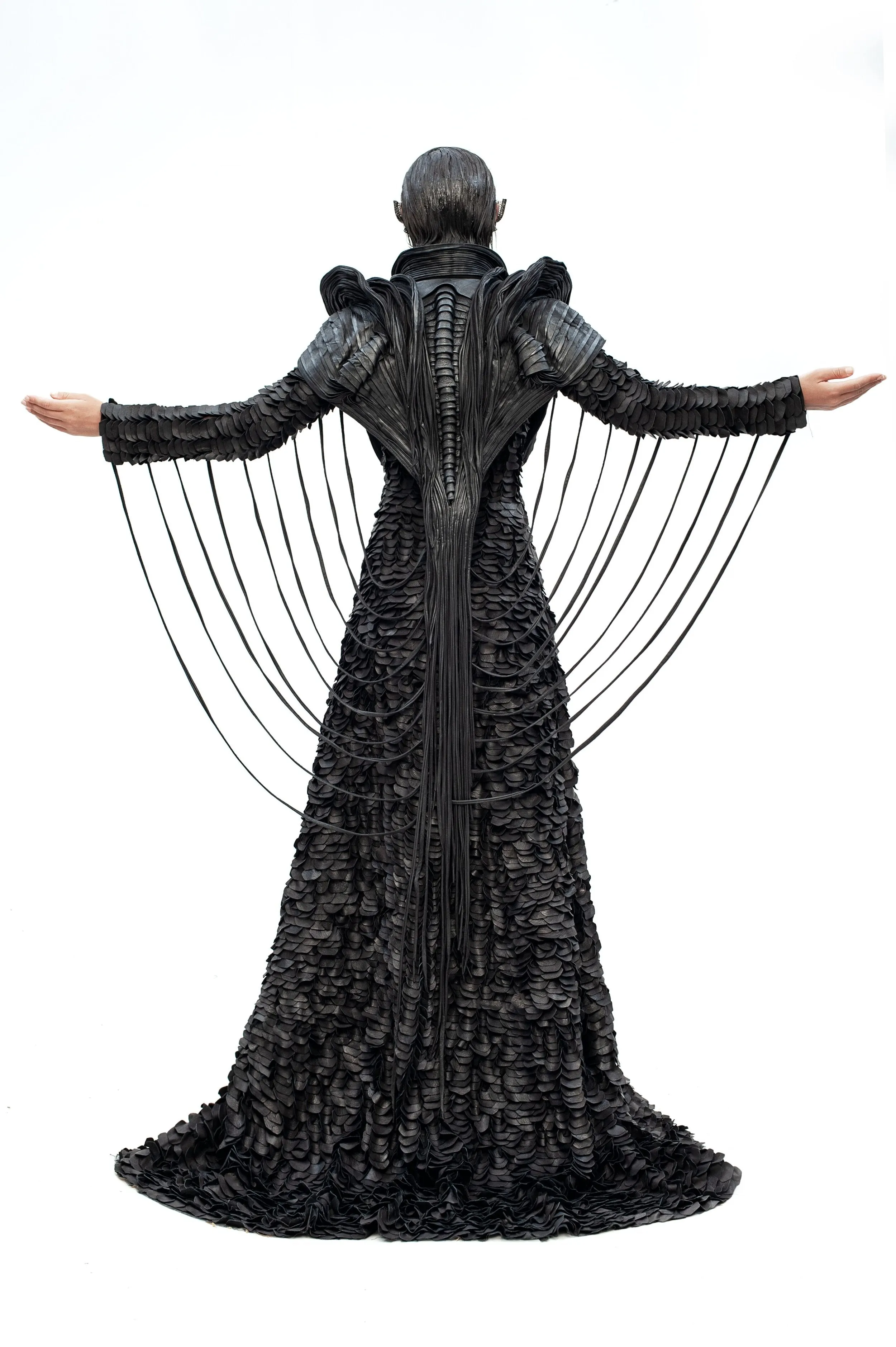 Dema Leka  Leather Gown