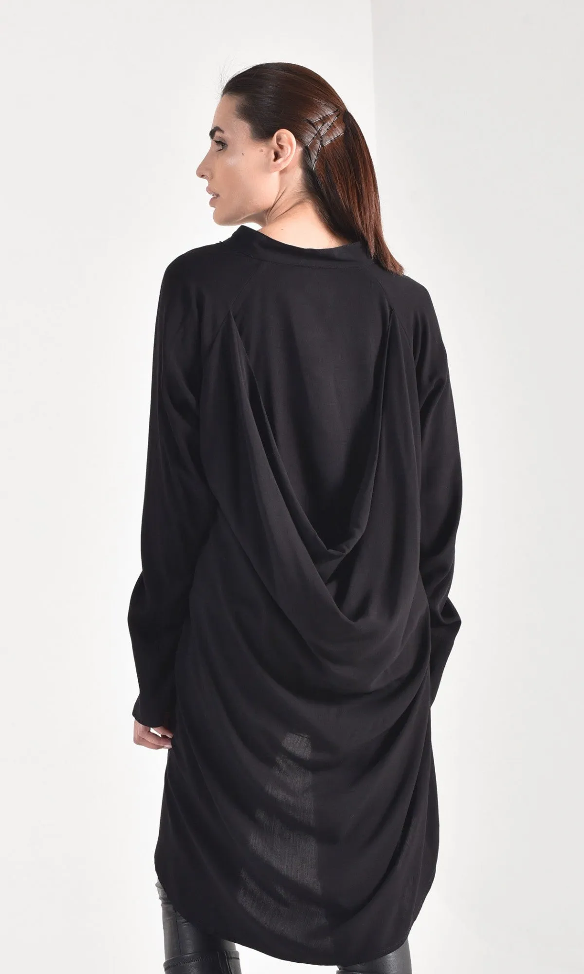 Draped Back Tunic Shirt