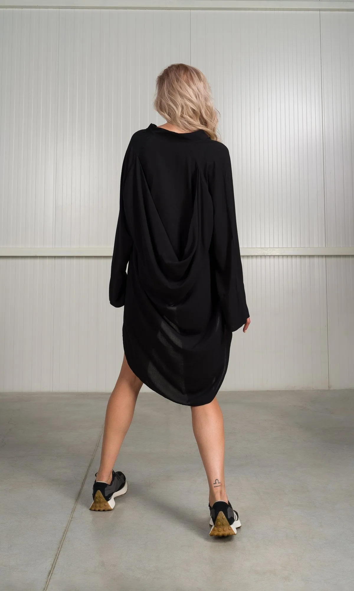 Draped Back Tunic Shirt