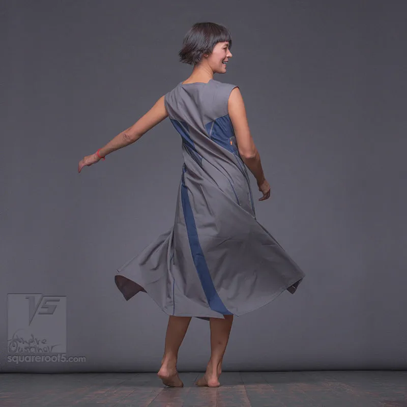 Dress "Revolution" model "SA" Short sleeve Achromatic