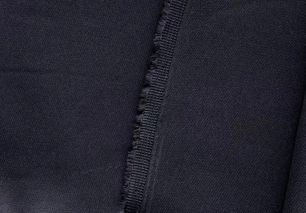 Elegant Black Stretch Viscose Blend (Made in Italy)