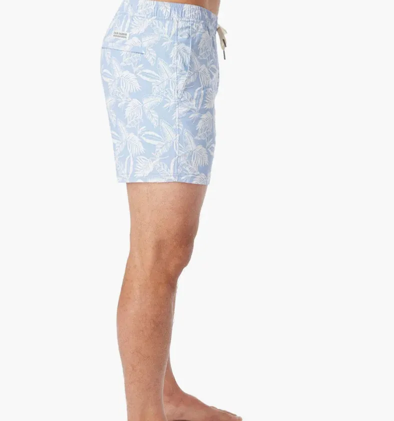Fair Harbor Bungalow Short 5 inch Sky Blue Leaves