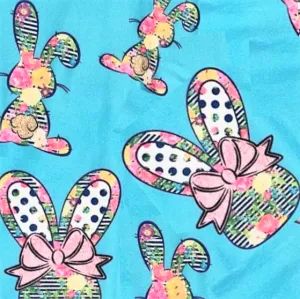 Farmhouse Easter Bunnies Super SOFT Leggings Shabby Chic Floral Rabbit OS TC Plus rts