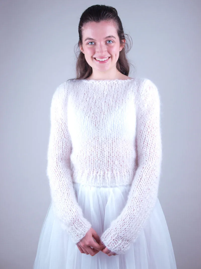For You: Kuschelpullover aus Mohair für deinen Brautrock gestrickt