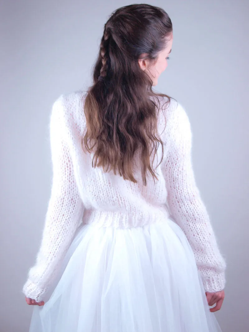 For You: Kuschelpullover aus Mohair für deinen Brautrock gestrickt