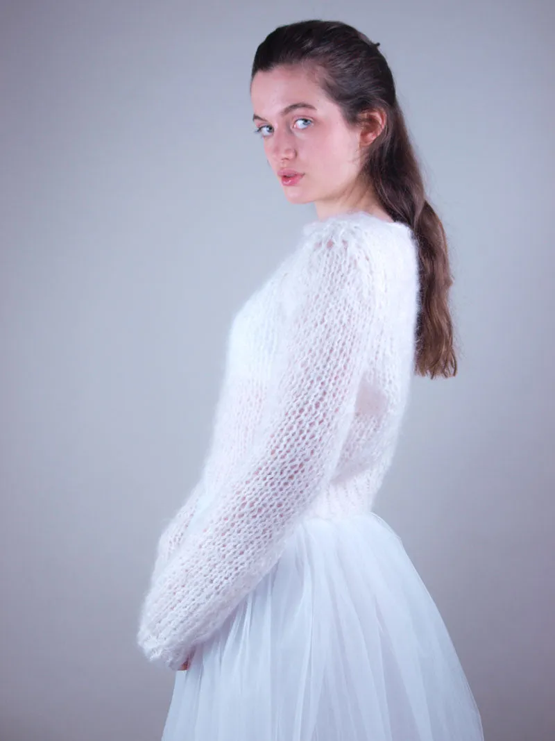 For You: Kuschelpullover aus Mohair für deinen Brautrock gestrickt