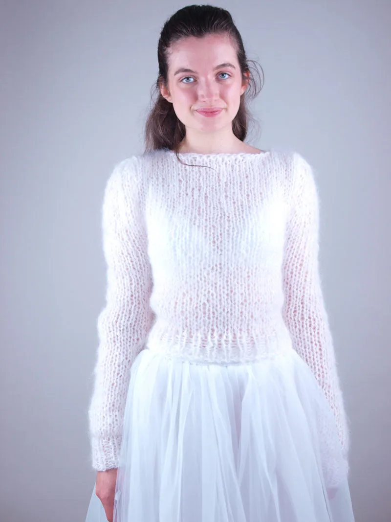 For You: Kuschelpullover aus Mohair für deinen Brautrock gestrickt