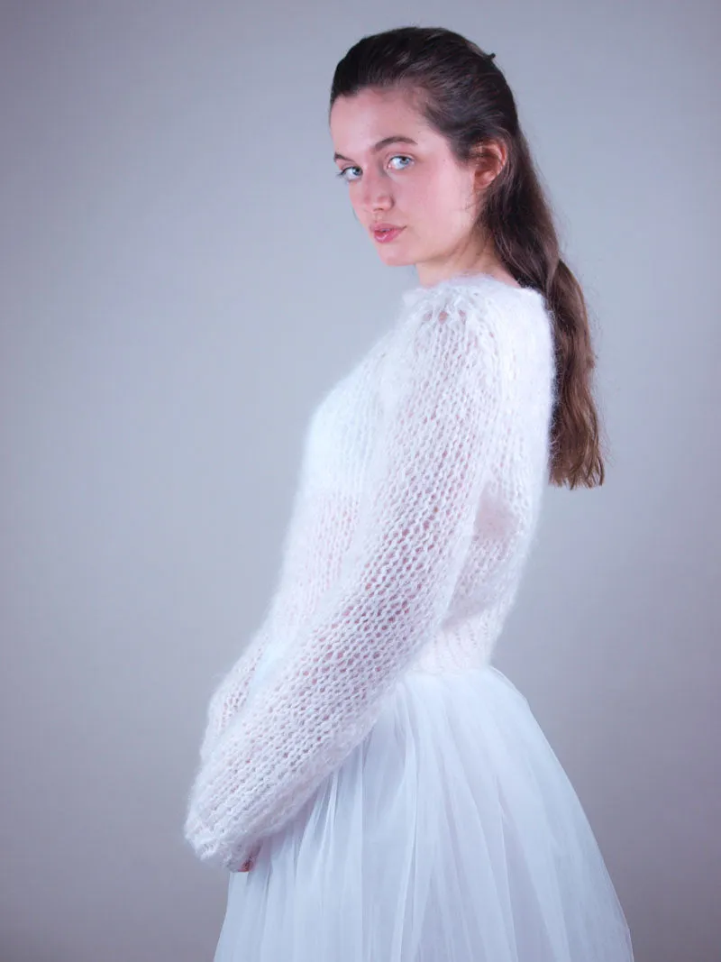 For You: Kuschelpullover aus Mohair für deinen Brautrock gestrickt