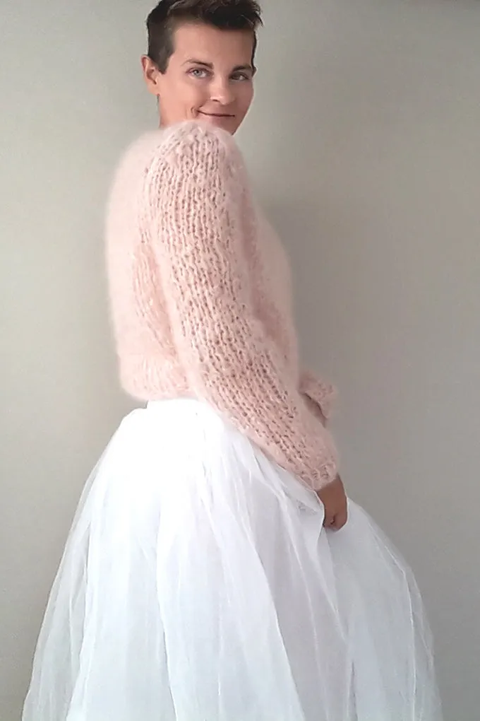 For You: Kuschelpullover aus Mohair für deinen Brautrock gestrickt
