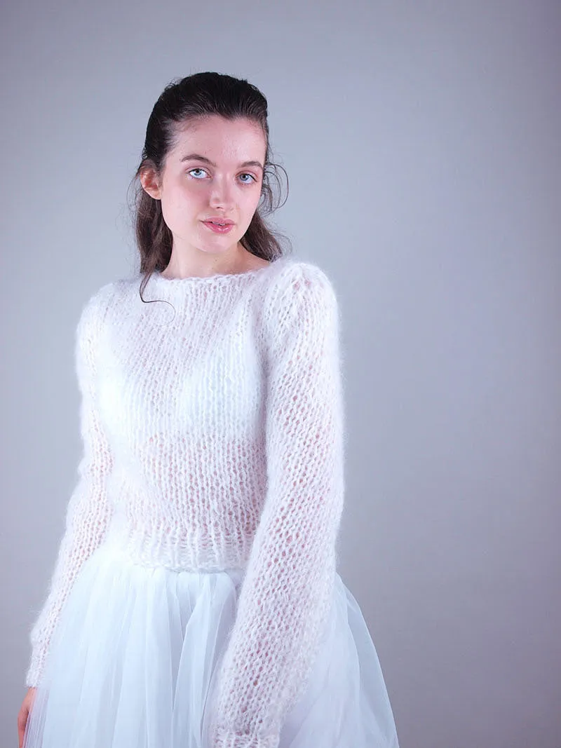 For You: Kuschelpullover aus Mohair für deinen Brautrock gestrickt