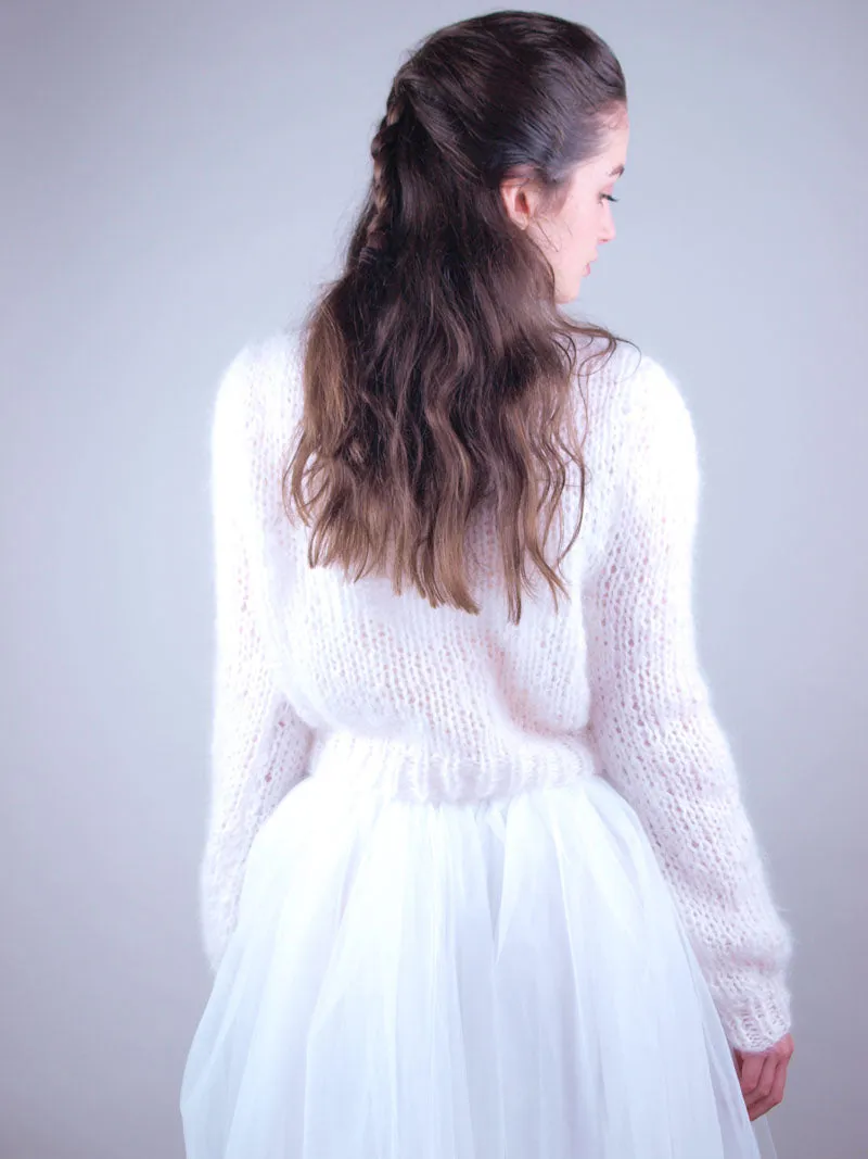 For You: Kuschelpullover aus Mohair für deinen Brautrock gestrickt