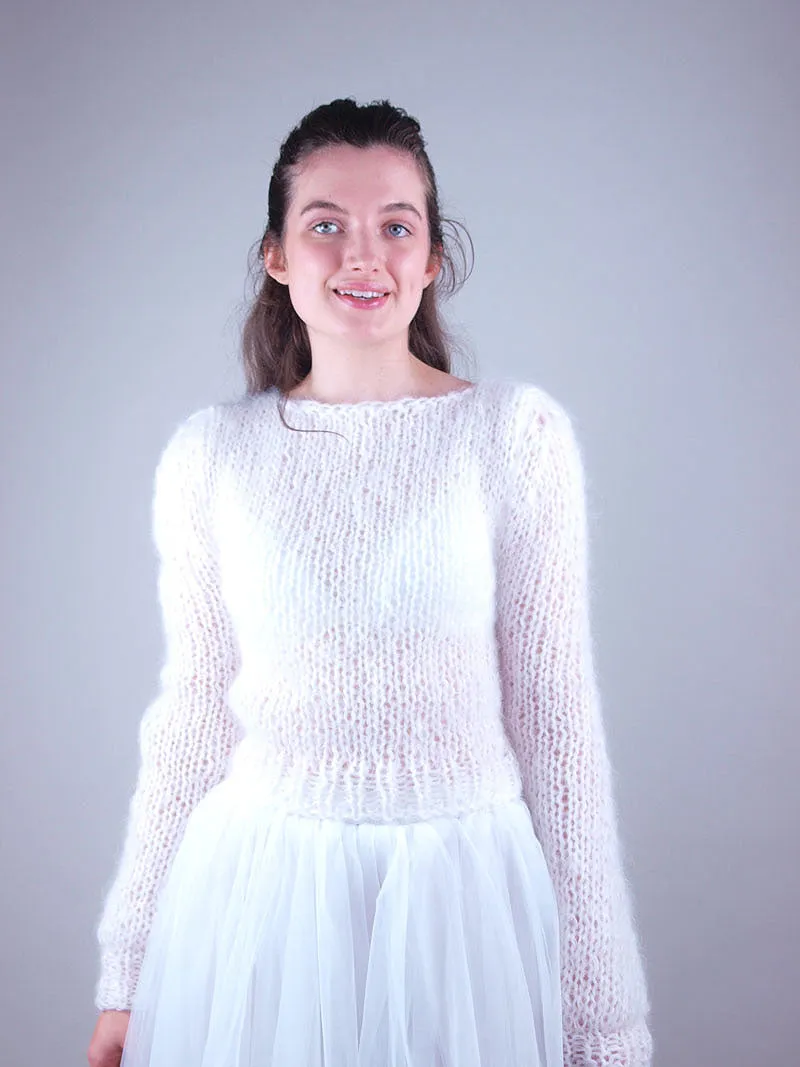 For You: Kuschelpullover aus Mohair für deinen Brautrock gestrickt