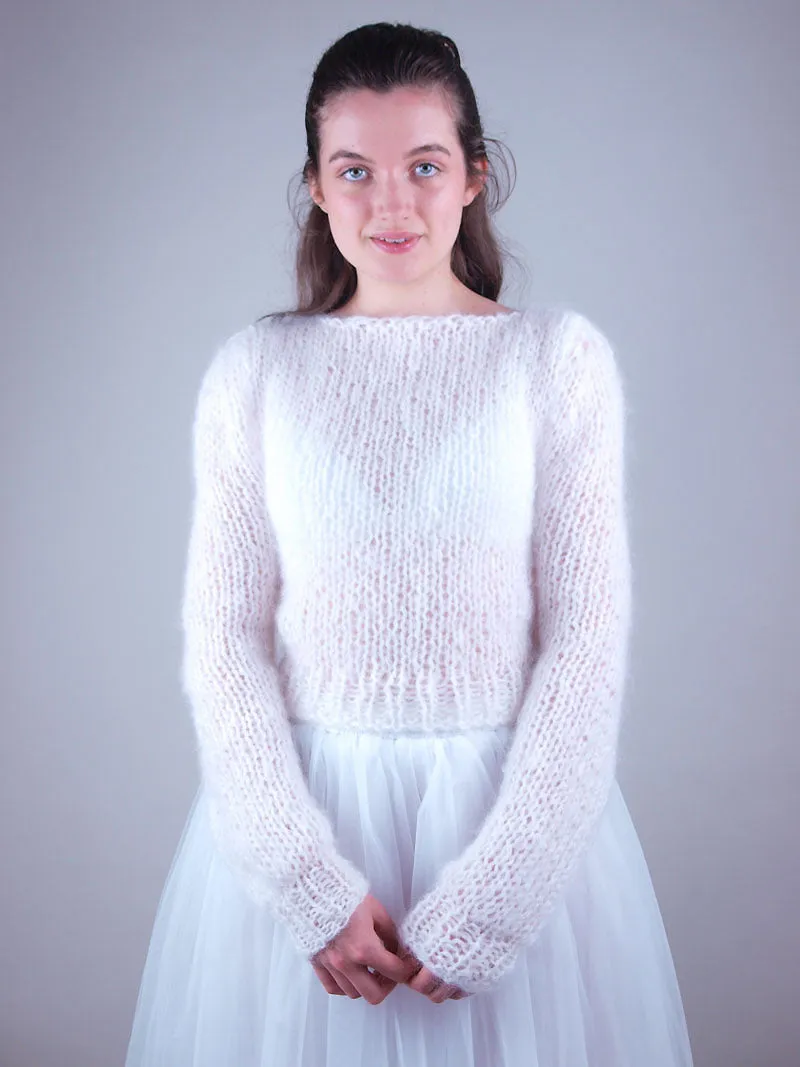 For You: Kuschelpullover aus Mohair für deinen Brautrock gestrickt