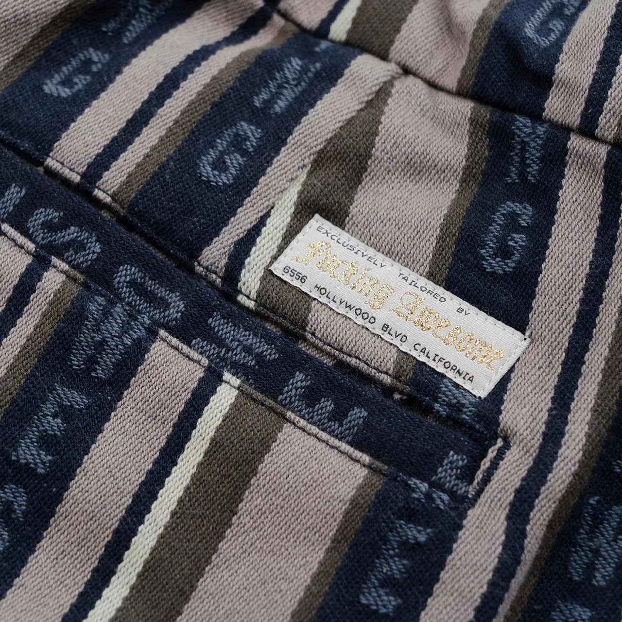 fucking awesome striped pleated chino (black)