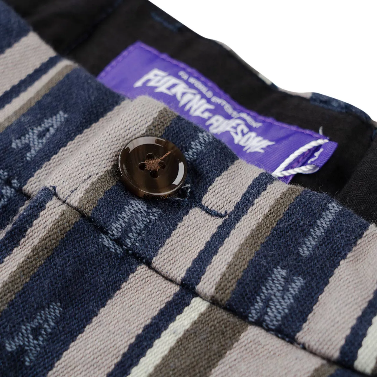 fucking awesome striped pleated chino (black)