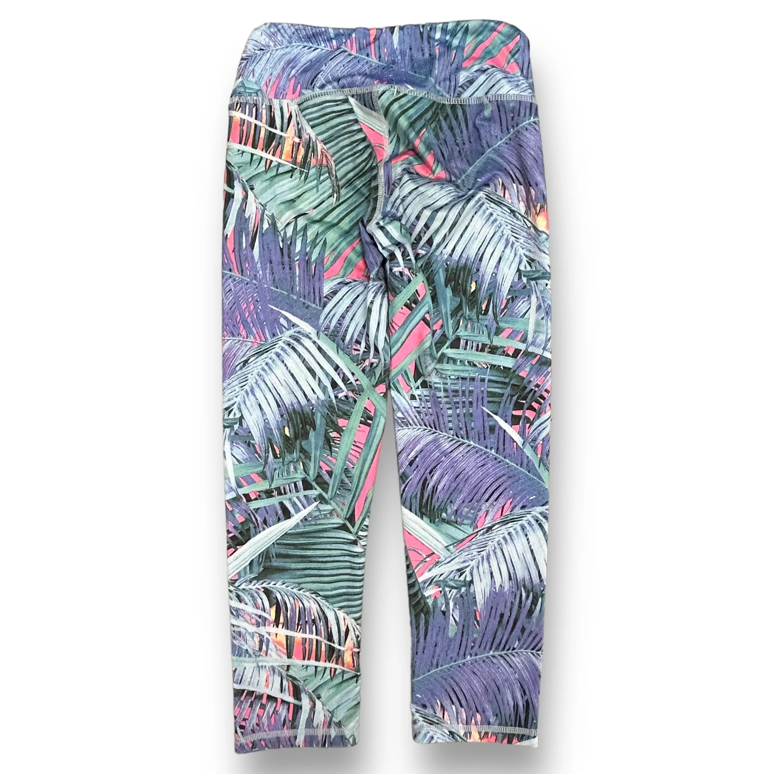 Girls Live Love Dream Size 10/12 L Multi-Color Palm Performance Capri Leggings