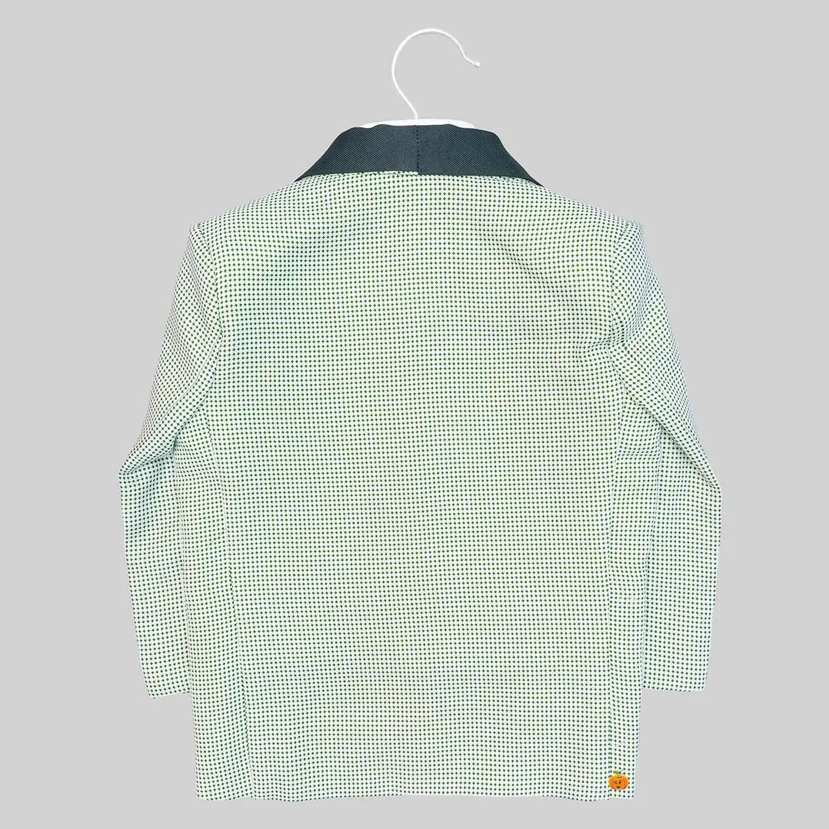 Green Tuxedo Suit for Boys with Bow