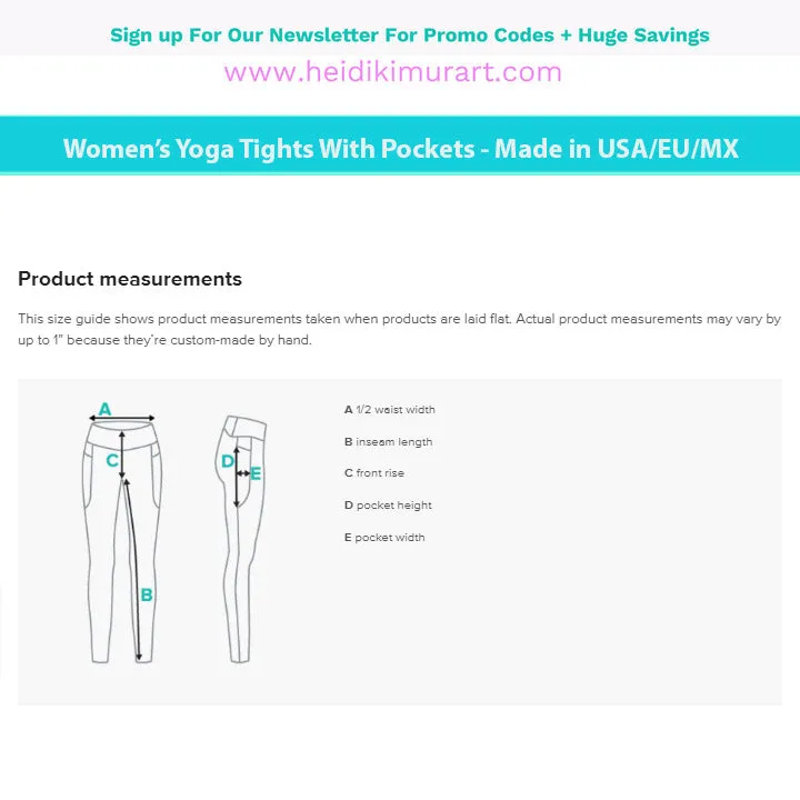 Grey Abstract Women's Leggings, Abstract Best Leggings With Pockets For Women - Made in USA/EU/MX