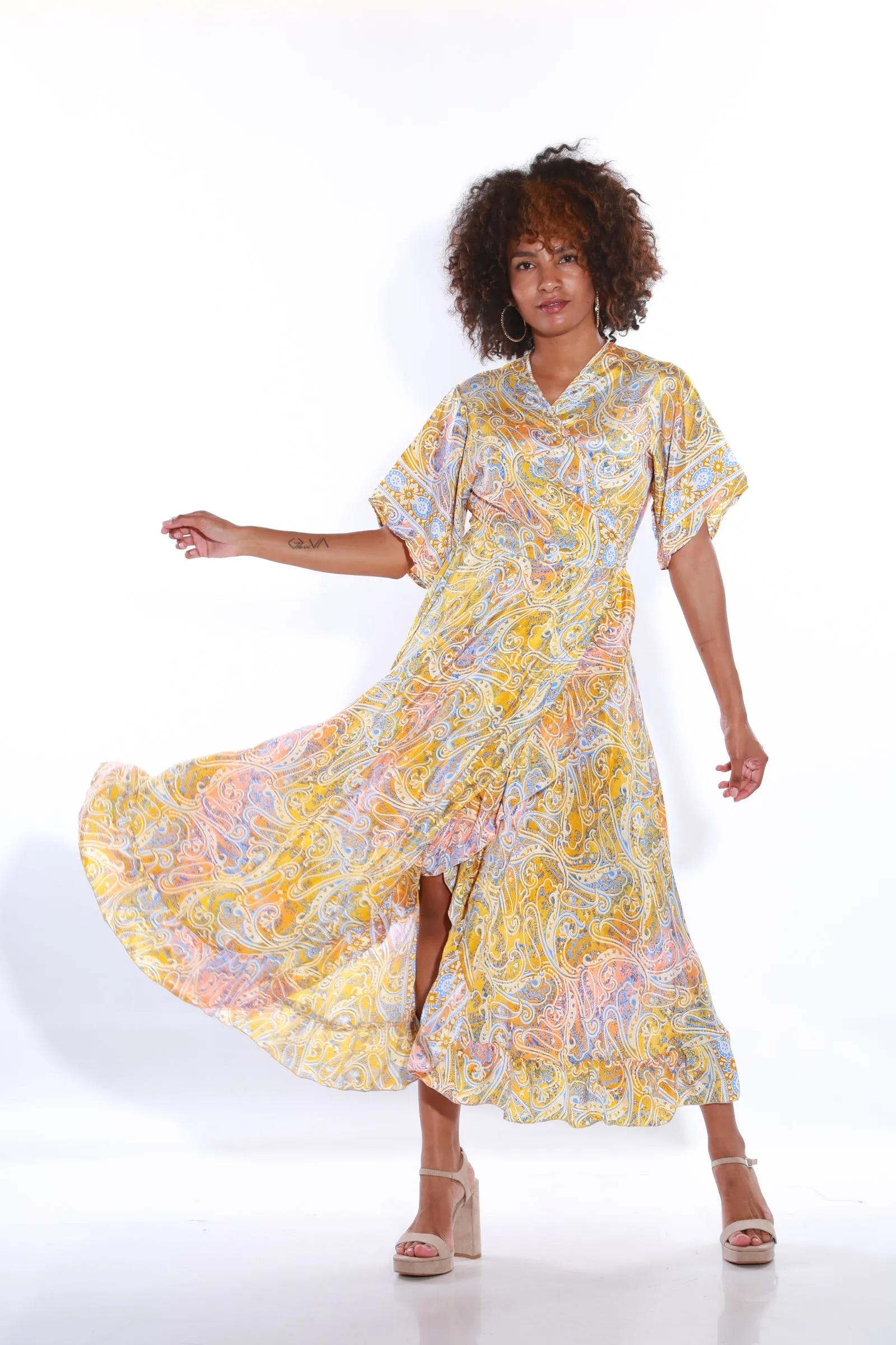 Happy maxi wrap dress- tuscany