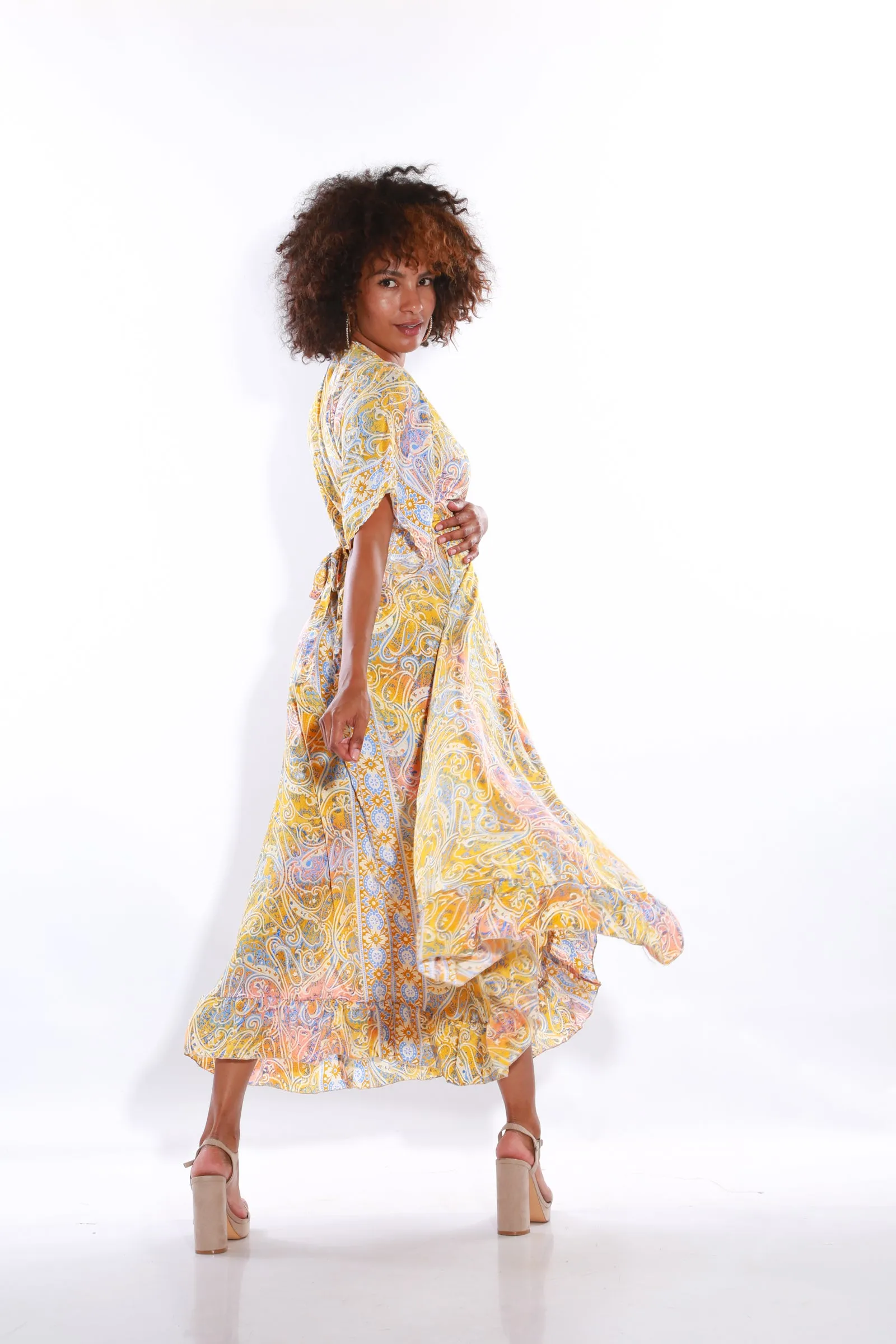 Happy maxi wrap dress- tuscany