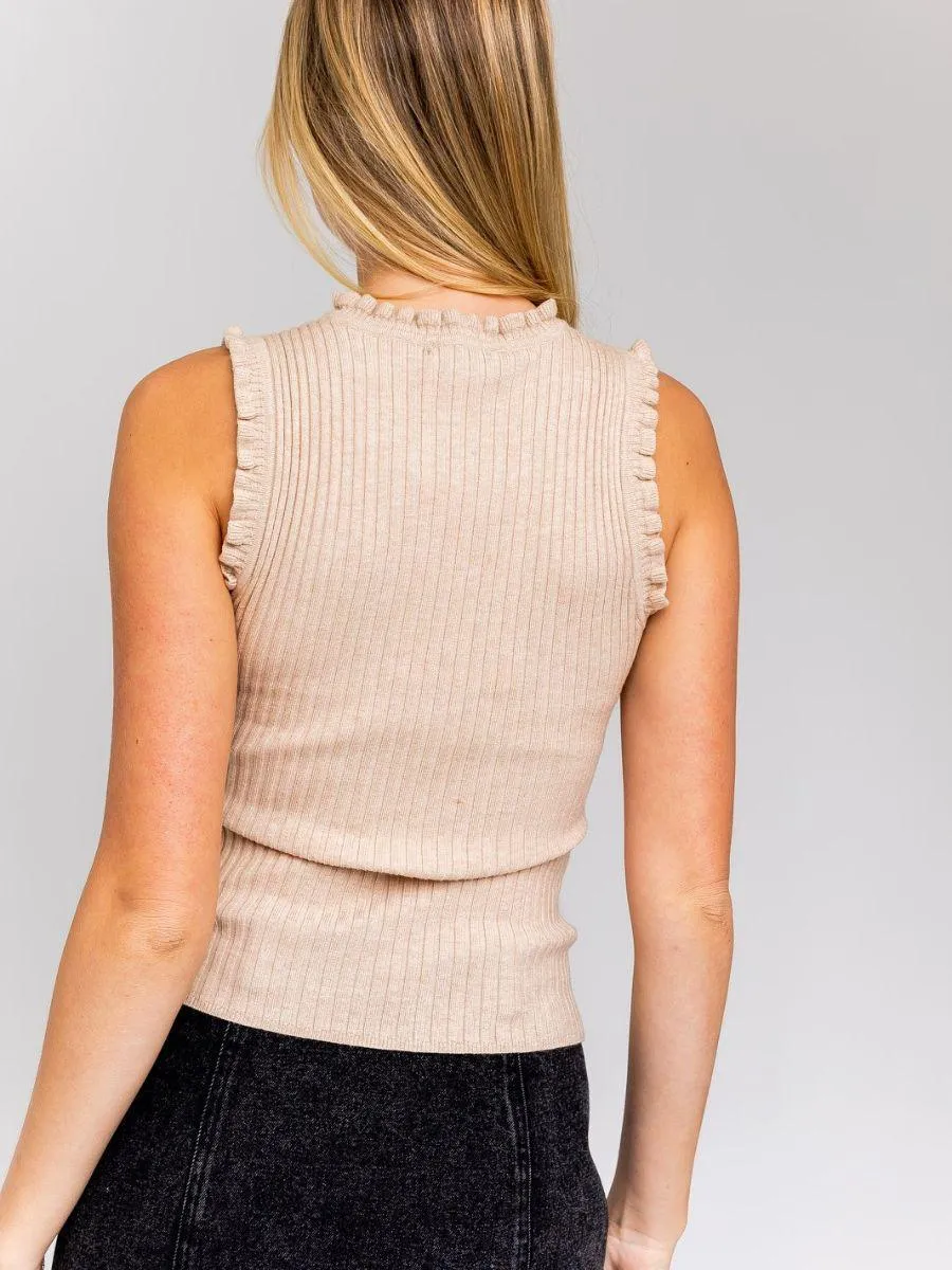 High Style Ruffles Sleeveless Top