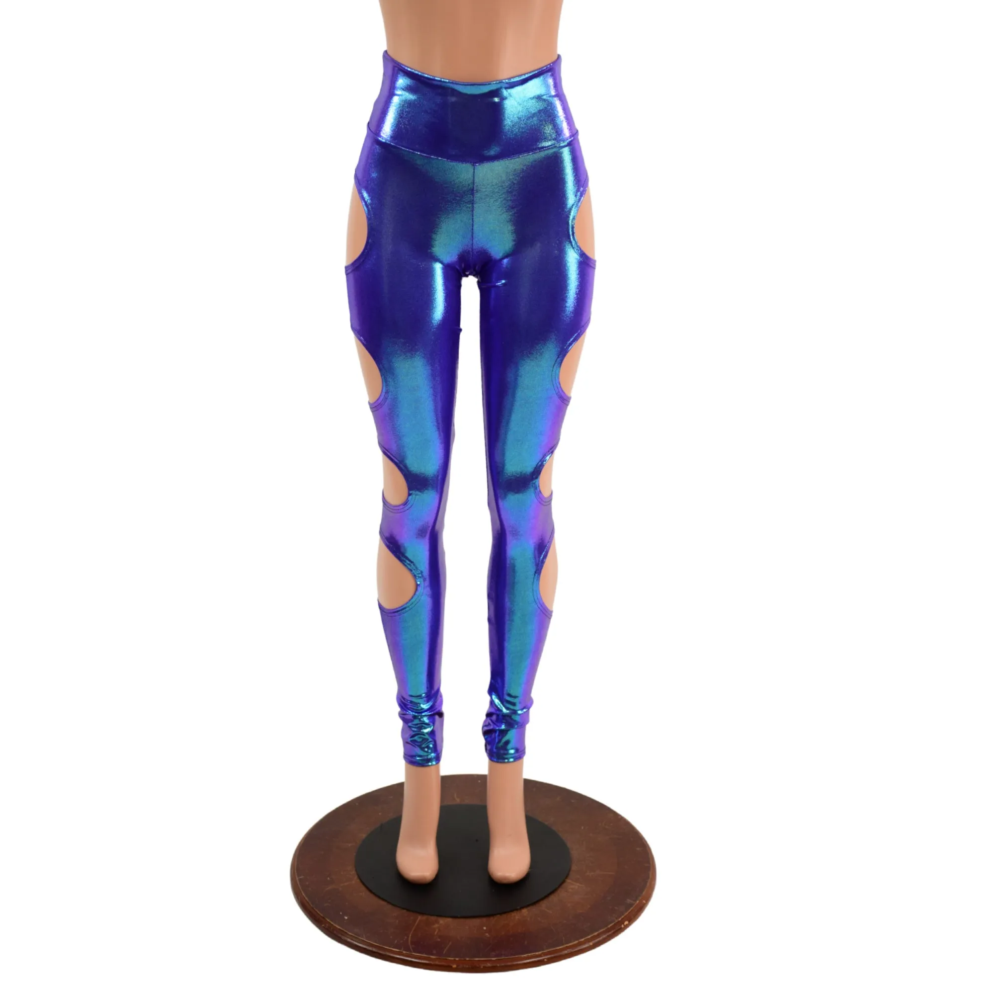 High Waist Quad Cutout Leggings in Moonstone