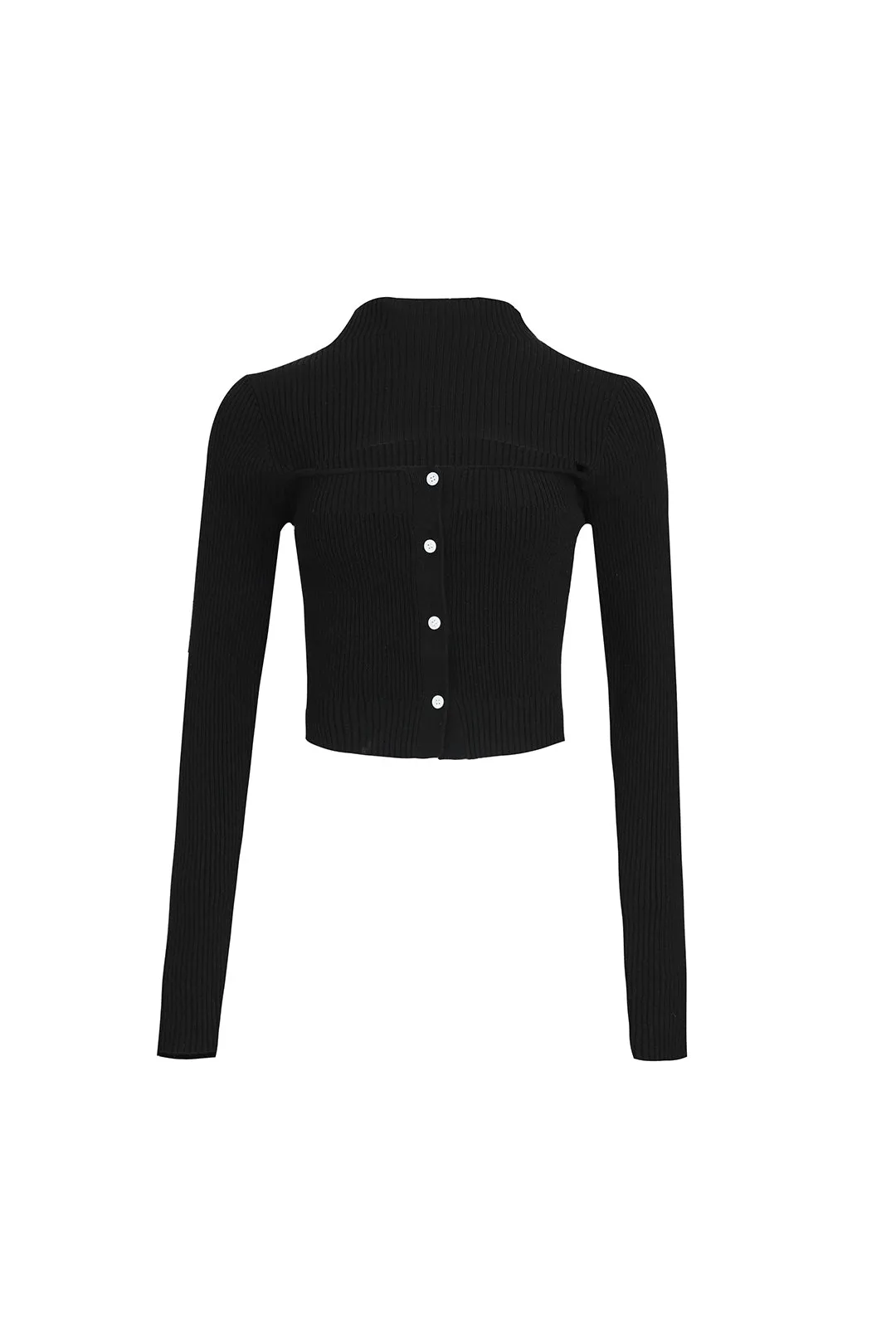 Hollow knitted top | Long-sleeved slim pullover | Street sweater