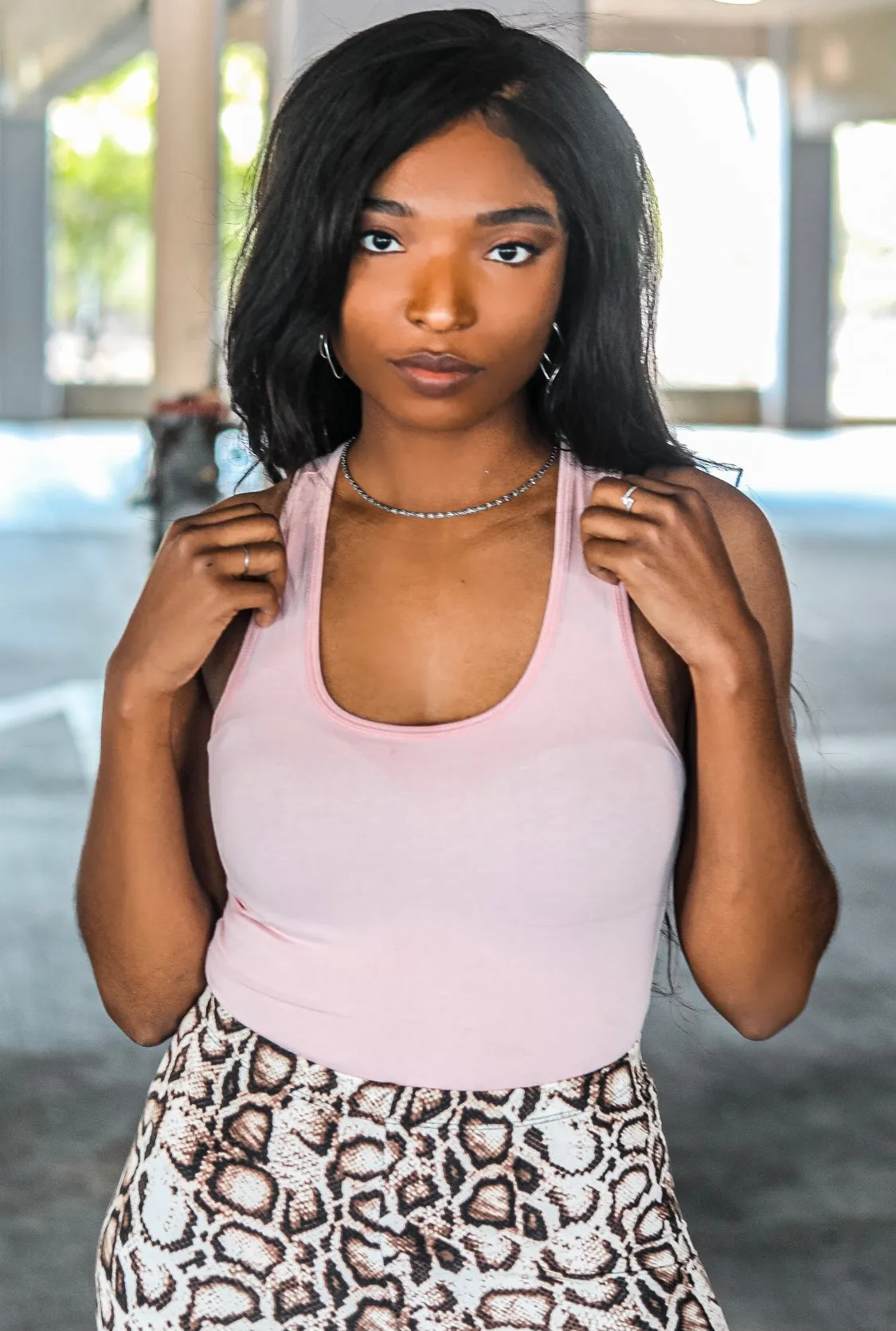 Jada Premium Cotton Racerback Tank Bodysuit