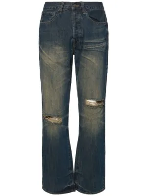 Jaded London   Faded slit straight fit jeans 