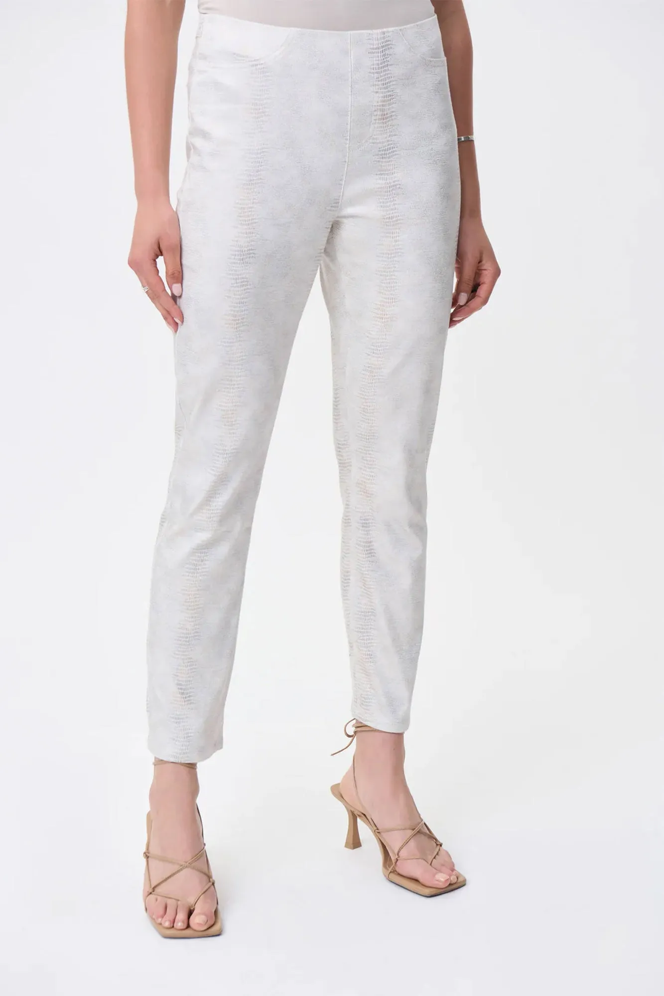 Joseph Ribkoff- Python Print Slim Crop Pant
